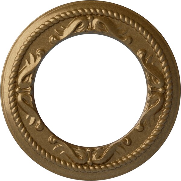 Ekena Millwork Roped Medway Ceiling Medallion (Fits Canopies up to 7 1/2"), 12 1/4"OD x 7 1/2"ID x 7/8"P, Pale Gold CM12MEPAS - main